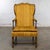 Handsome vintage rustic Colonial style high wingback or fireside chair composed of an oak frame with turned legs, a loose...