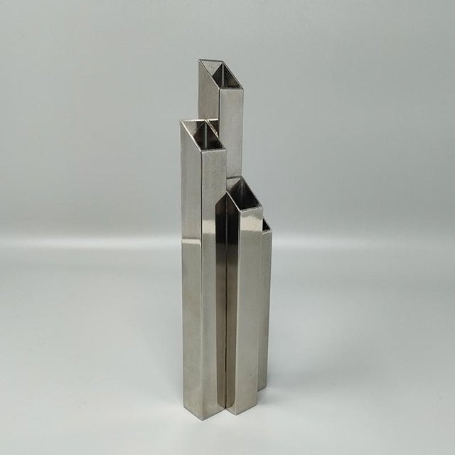 Silver Space Age Vase, Italy, 1970s For Sale - Image 8 of 8