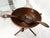 Vermillion Extra Large Turned Teak Wood Salad Bowl on Tripod Stand For Sale - Image 4 of 10