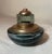 Large Vintage Handmade Hand Blown Control Bubble Glass Bronze Desk Inkwell Jar For Sale In New York - Image 6 of 10