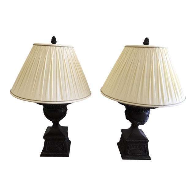 Maitland-Smith Neoclassical Urn Table Lamps - A Pair ...