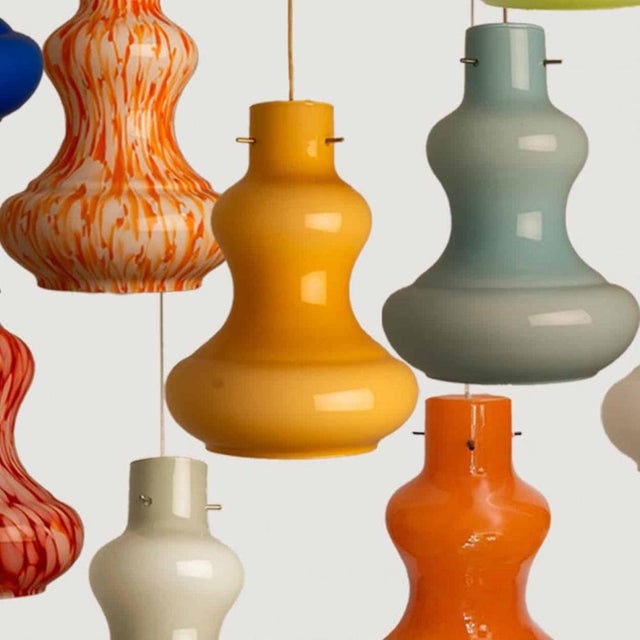 1960s Vintage Murano Glass Pendant Light by Massimo Vignelli for Venini, 1960 For Sale - Image 5 of 18