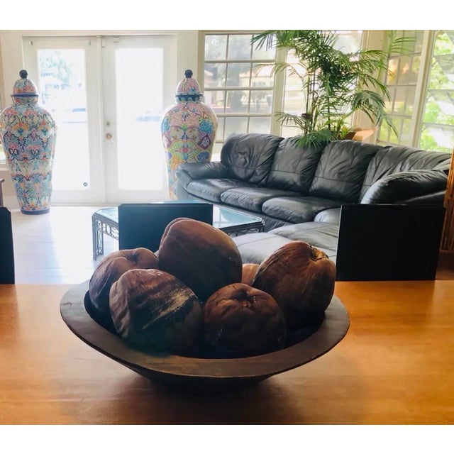 Blue Monumental Urns 63" H Talavera Ceramic Mediterranean Decor-A Pair For Sale - Image 8 of 9