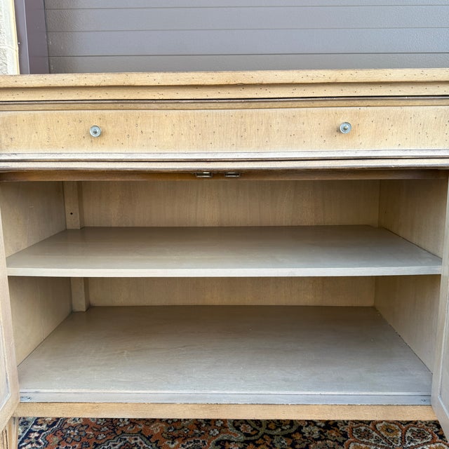 Vintage Cerused Blonde Louis XVI 4 Door Credenza For Sale - Image 11 of 18