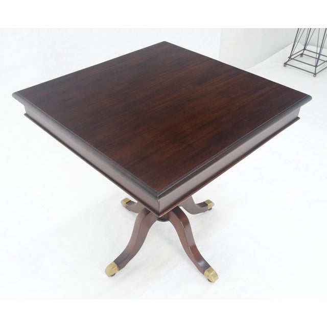 Kittinger Antique Solid Mahogany c1920s 30" Square Game Dining Table MINT For Sale - Image 4 of 13