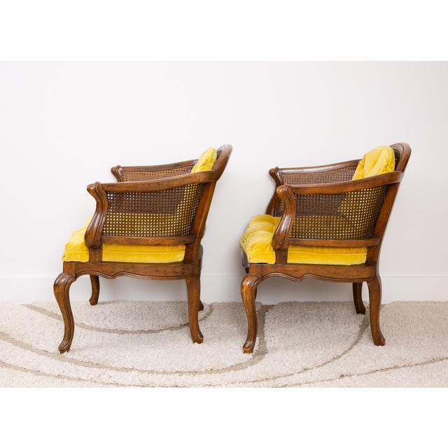 Drexel Heritage Vintage French Provincial Barrel Chairs For Sale - Image 4 of 11