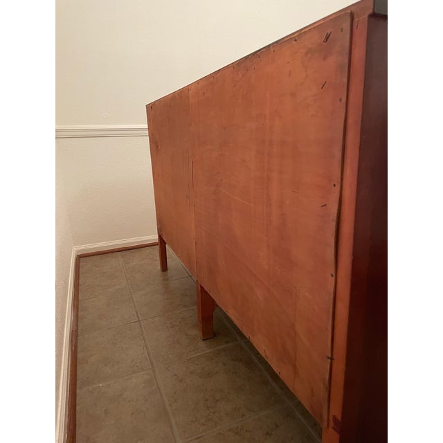 Vintage Mid-Century Modern Dixie Mahogany Bowfront Dresser For Sale - Image 9 of 12