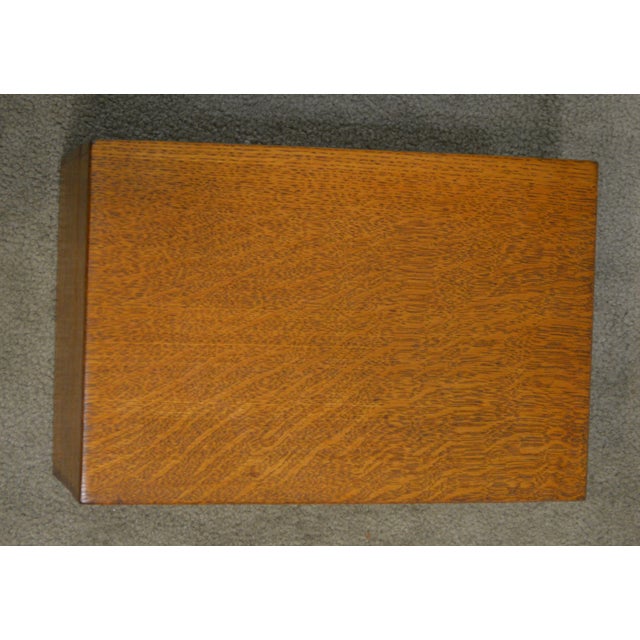 Antique Oak Desktop Library Card File Box Chairish