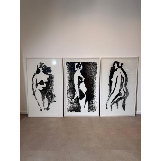 Maurits Van Saene, Nude Figurative Composition, Lithograph, Framed For Sale - Image 5 of 6