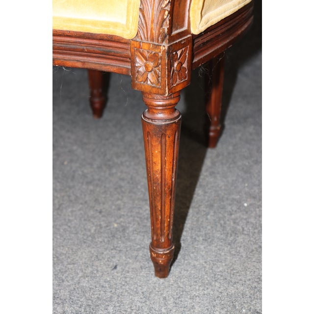 Pair Louis XVI Style French Armchairs For Sale - Image 11 of 13