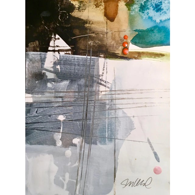 Abstract Expressionism "Expressionism Five" Original Mixed Media Painting on Paper For Sale - Image 3 of 3