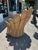 Wood Large Vintage Bamboo and Wicker Fan Back Chair. For Sale - Image 7 of 8