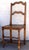 French French Fruitwood Wavy Ladderback Chair Plank Seat For Sale - Image 3 of 3