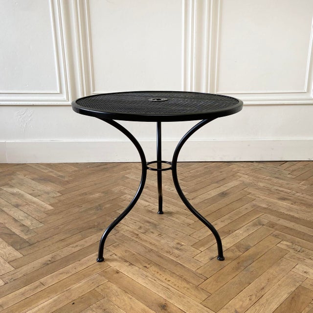 Black Iron French Patio Outdoor Table and Chairs Chairish