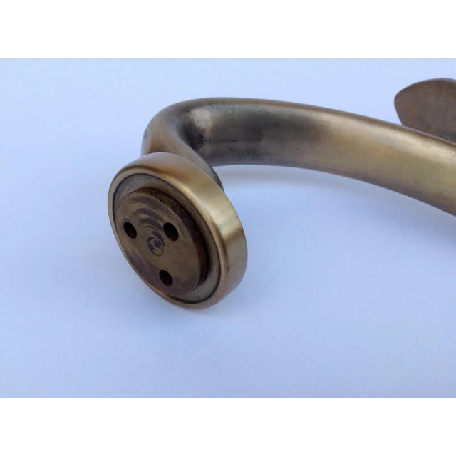 Bronze C.1990's German Hand Forged Bronze Serpentine Tieback by Blome" For Sale - Image 8 of 11