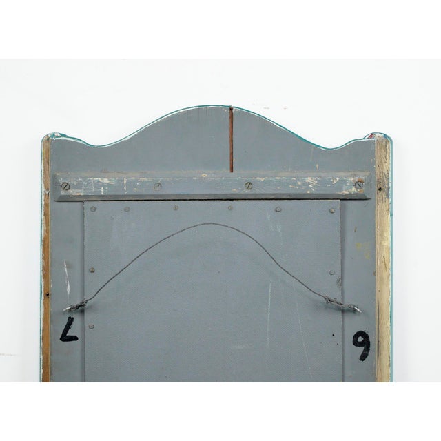 Late 20th Century Pair of Hand Painted Sailboat White & Blue Wood Wall Art Pieces For Sale - Image 12 of 16