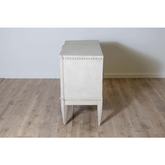 Wood Mid 20th Century Pair of Swedish Gustavian Style Chests of Drawers For Sale - Image 7 of 8