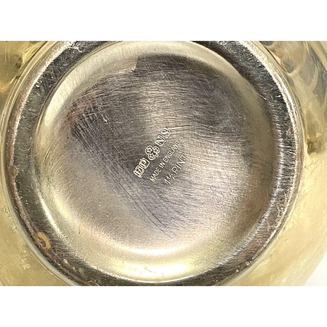 Silver 1940s Silverplate Guernsey Jug With Rattan Handle For Sale - Image 8 of 8