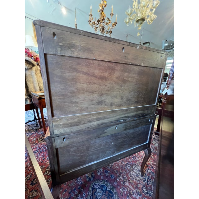 Wood 1930s Walnut Highboy Chest on Chest 5 Drawers For Sale - Image 7 of 9
