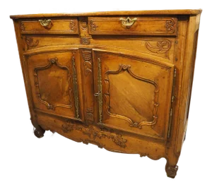 Circa 1800 Carved Oak Buffet From the Area of Mont St. Michel, France