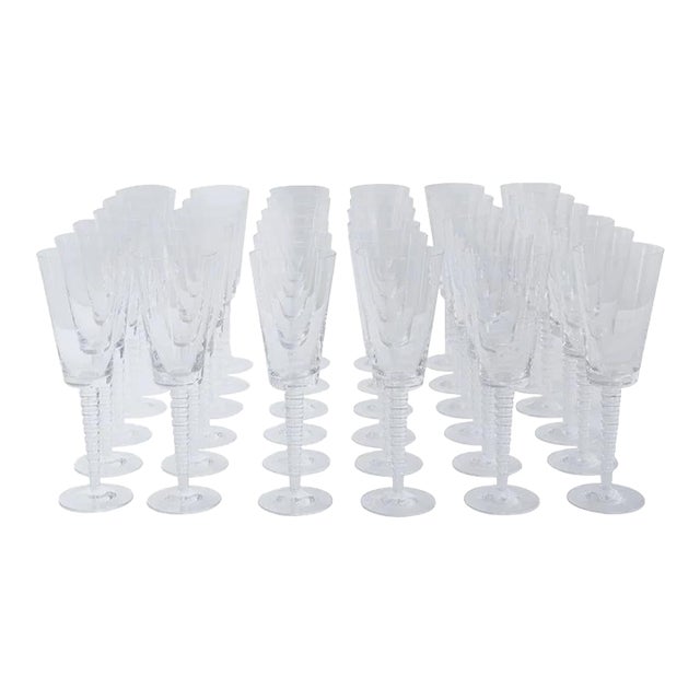 Steuben Crystal All Purpose Evening Goblets, Set of 36 For Sale