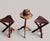 Rustic Folding Stools in Teak and Brown Leather, 1970s, Set of 2 For Sale - Image 3 of 18