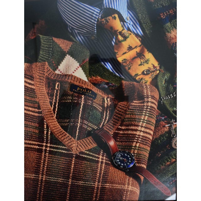 Traditional Polo Ralph Lauren Framed Advert Sign For Sale - Image 3 of 3