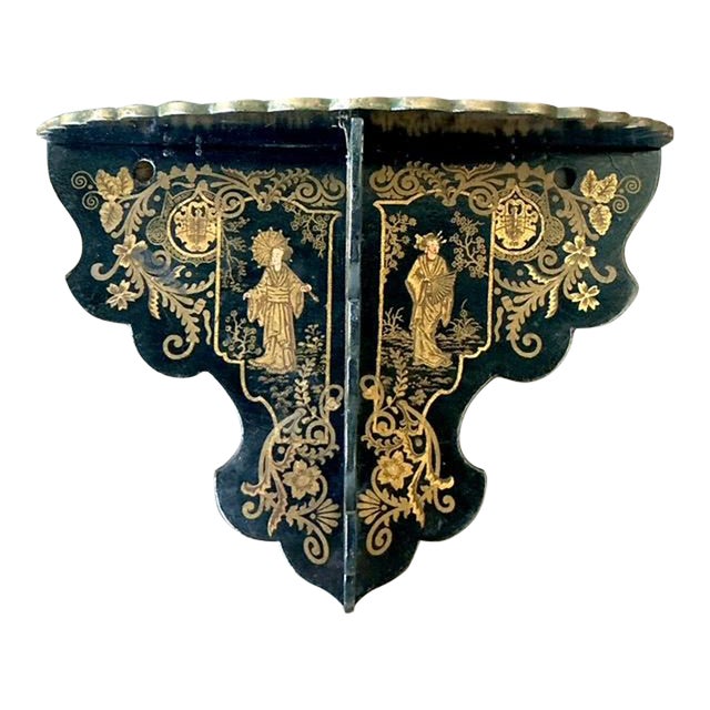 Vintage Asian Chinoiserie Folding Bracket For Sale