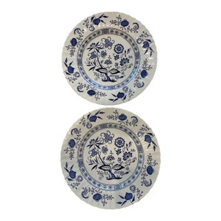 Vintage Mid-Century ModernJ & G Meakin Blue Nordic Dinner Plates-Set of 2 For Sale