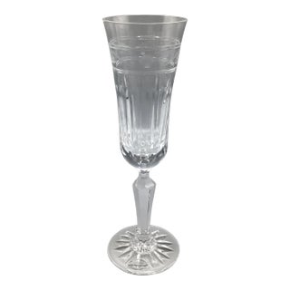 Vintage Wedgwood Monarch Fluted Blown Glass Champagne Flute For Sale