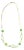 1930s Czech Bohemian Green/White Lamp Art Glass W/Mop Shell Bead Necklace For Sale