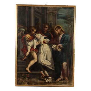 Tuscan School Artist, Ecstasy of Saint Catherine of Siena, Oil on Canvas For Sale
