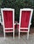 French Mid 20th Century Florentine French Style High Back Whitewash Gold Accent Chairs, a Pair For Sale - Image 3 of 10