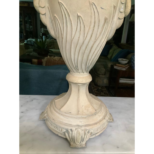 Beige Pair of Vintage Neoclassical Empire Urn Table Lamps – Substantial Size Cast Metal & Genuine Patina for a Number of Decor Styles - See Pics! For Sale - Image 8 of 10