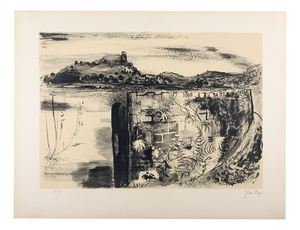 John Piper, Dryslwyn Castle, Hand-Signed Lithograph, 1953