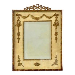 Large French Neoclassical Gilt Bronze Picture Frame For Sale