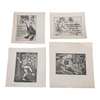 1950s Expressionist Style Figurative Lithographs by James Joseph Kearns - Set of 4 For Sale