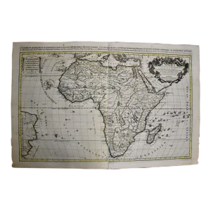 Africa: A Large 17th Century Hand-Colored Map by Sanson and Jaillot, 1692