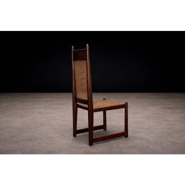 Set of 12 Brazilian Modern Dining Chairs in Rosewood & Caning by Fatima, 1960s Lot 606A For Sale - Image 10 of 16