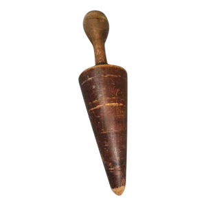 Vintage Wooden Cone Shaped Pestle/Masher, Carved From One Piece of Wood, Rustic Kitchen Decor,