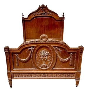 Louis XVI Style Carved Bed