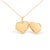 Contemporary Gold Vermeil 1/10 Cttw Diamond Heart Locket Pendant Necklace For Sale - Image 3 of 4