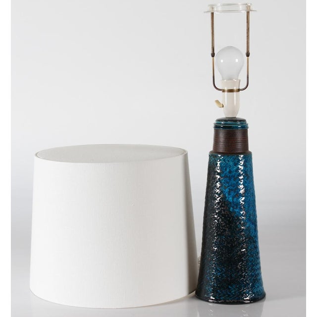 Tall table lamp designed by nils kähler and made by herman a. Kähler´s ceramic workshop in denmark in the 1960s. nils...