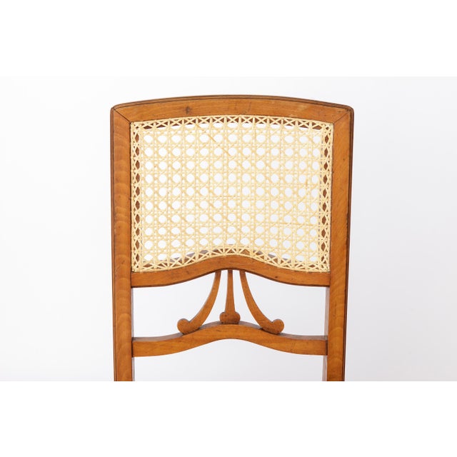 Antique Belgian Dining Chair in Beech Wood, 1920s For Sale - Image 3 of 10