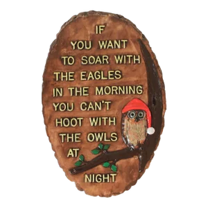 Vintage "Soar With the Eagles" Owl Wall Plaque