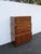 Wood Lexington Furniture Hollywood Regency Campaign Tall Chest of Drawers 6637 For Sale - Image 7 of 18