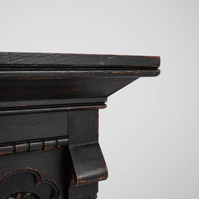 Wood 19th Century French Wooden Black Patinated Pedestals - A Pair For Sale - Image 7 of 18