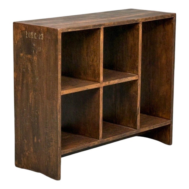 Pierre Jeanneret, 5-Hole File Rack or Bookcase, Teak, Chandigarh, 1960s For Sale