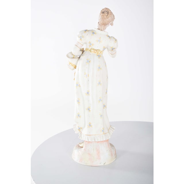 European Porcelain Statuettes, 1910, Set of 2 For Sale - Image 4 of 11