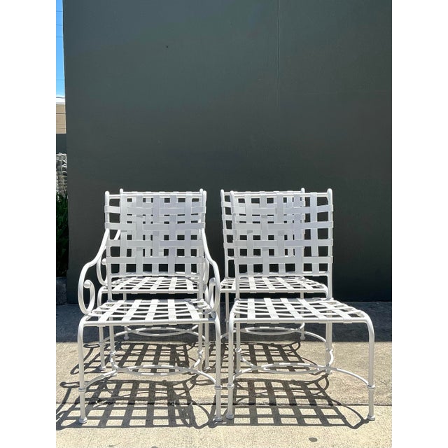 Vintage Brown Jordan Cast Aluminum “Florentine” Dining Chairs - Set of 4 For Sale - Image 9 of 12